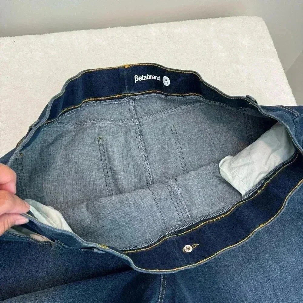Betabrand Yoga‎ Denim Skinny Jeans Womens 3X Long Pull On Jeans